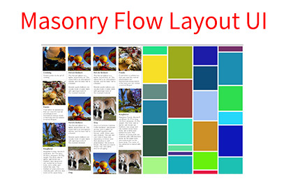Masonry Flow Layout UI By maything