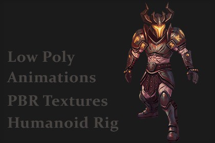Stylized Infernal Warrior - Humanoid Low Poly