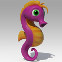 Seahorse Toon Animated