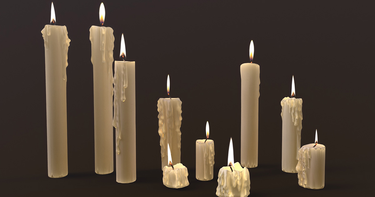Melted Candles pack | 3D Props | Unity Asset Store