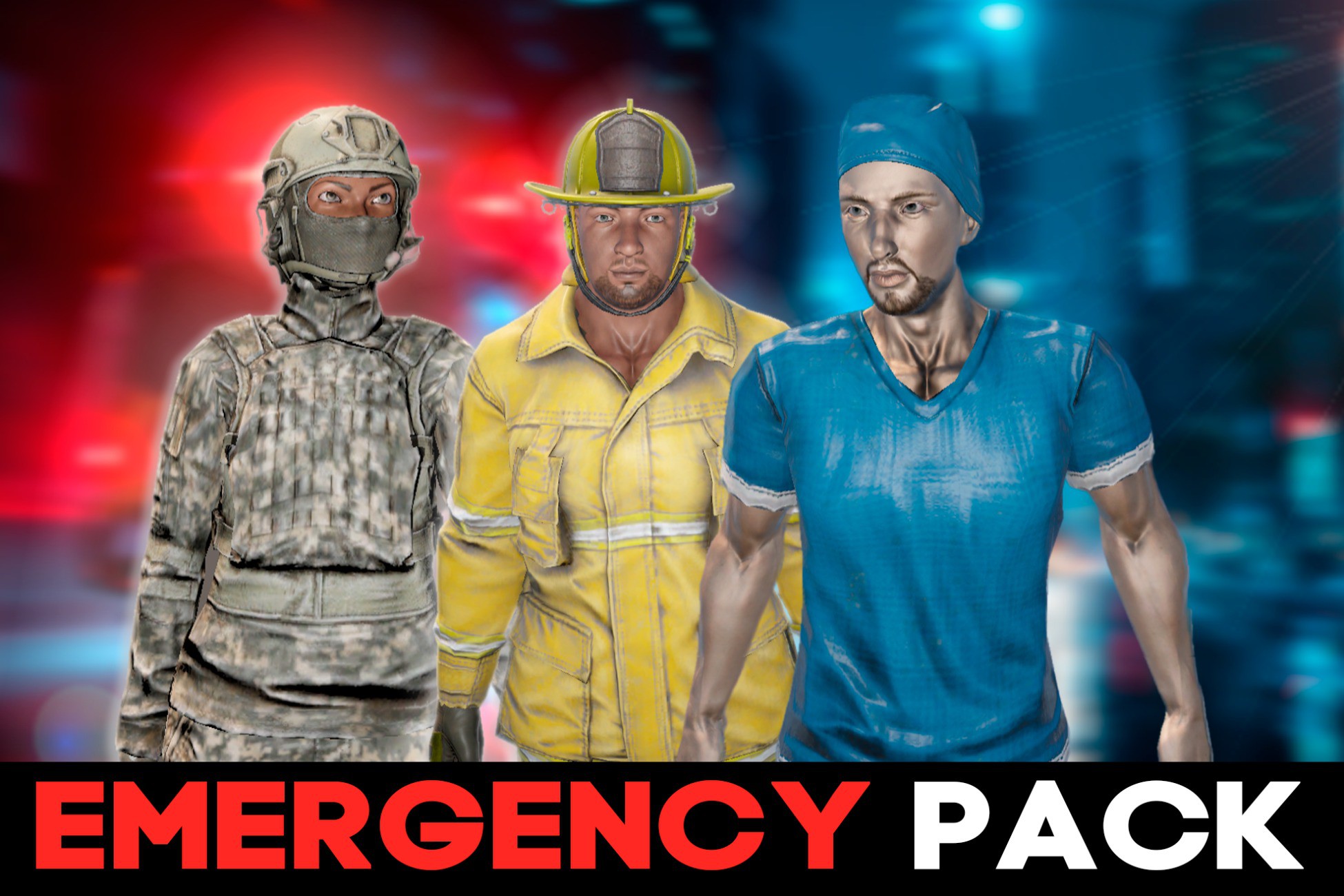 Emergency Models Pack | 3D Characters | Unity Asset Store