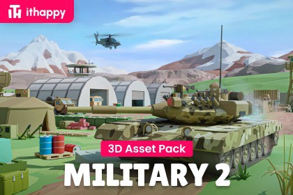 Military 2 - Low Poly 3D Models Pack