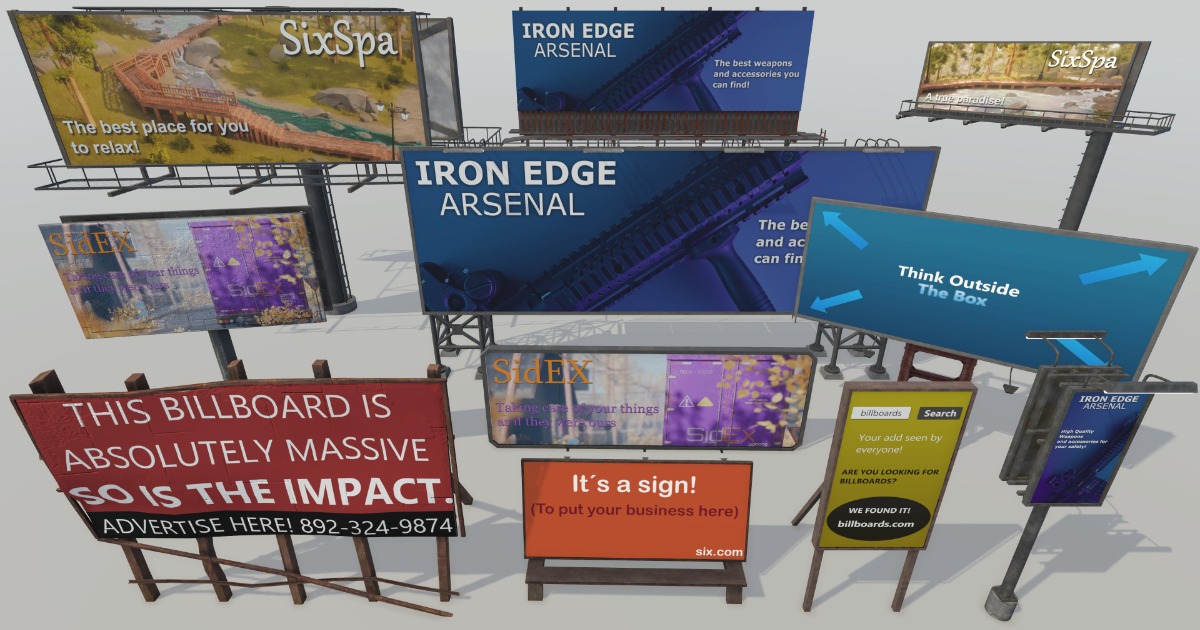 City Vol. 2 - Signs Billboard | 3D Props | Unity Asset Store
