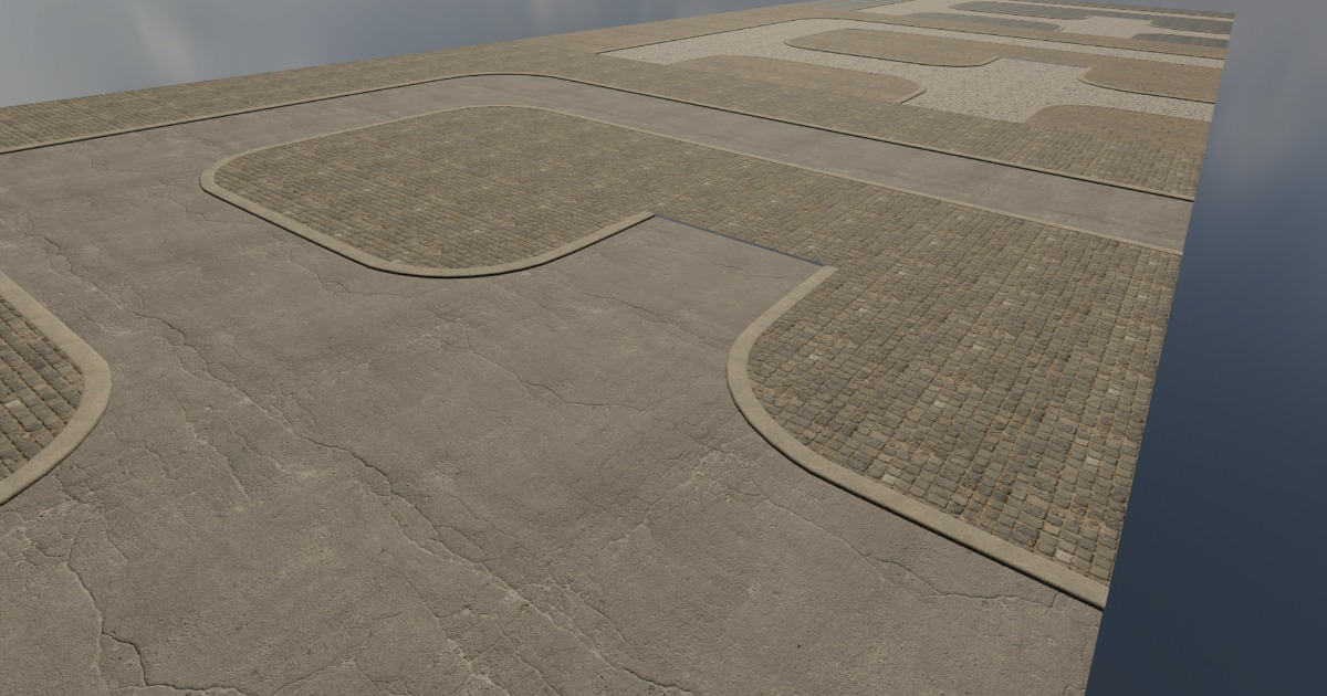 Modular Road : Cobblestone | 3D Exterior | Unity Asset Store