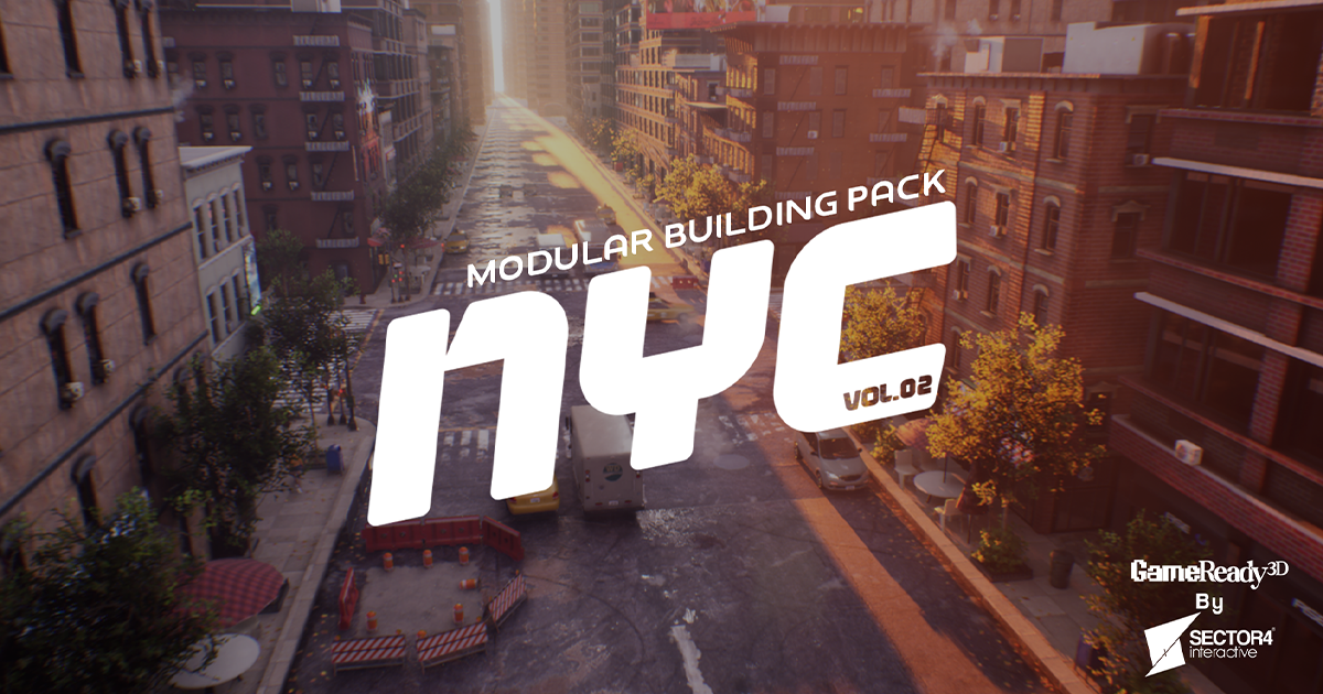 Urban City Modular Environment Pack Vol 2 – NYC Buildings, Streets ...