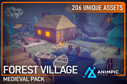 POLY - Forest Village (SRP, URP, HDRP)