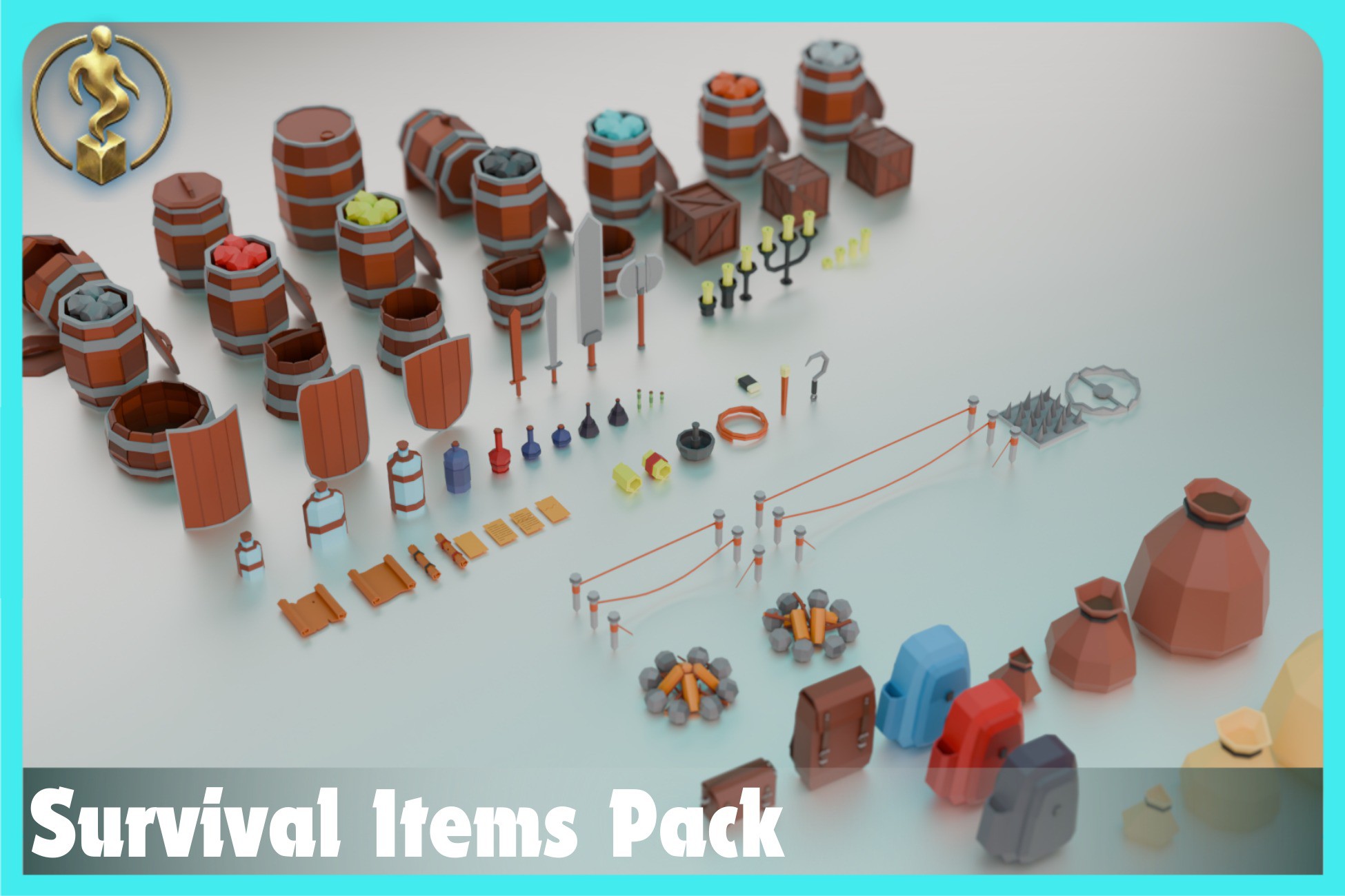 Unity Items Survival Item Pack – Low Poly Game Assets | 3D Props | Unity Asset Store
