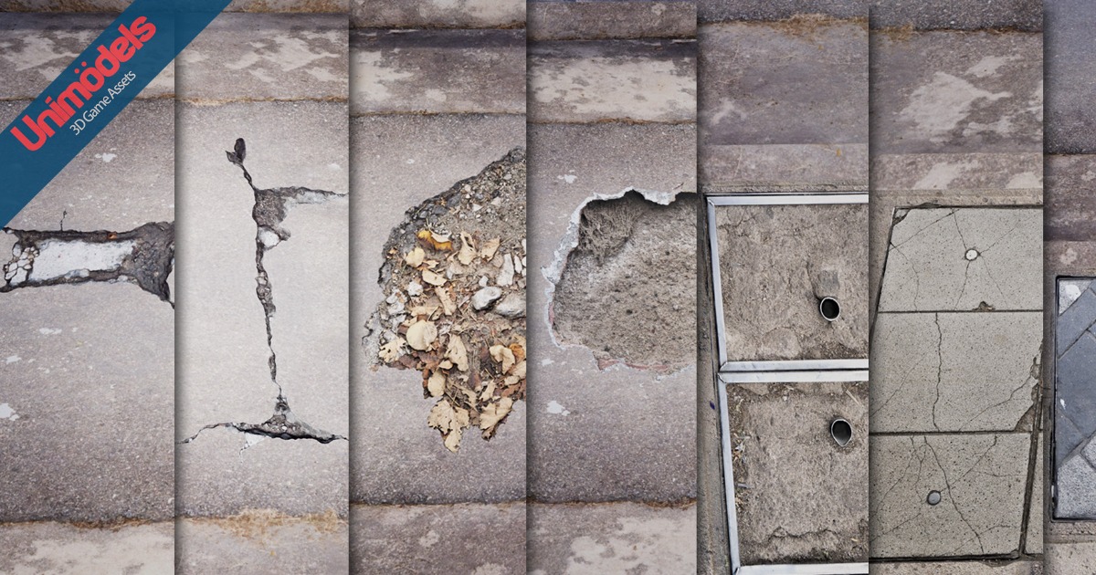 Street Decals Vol. 1 3D Roadways Unity Asset Store