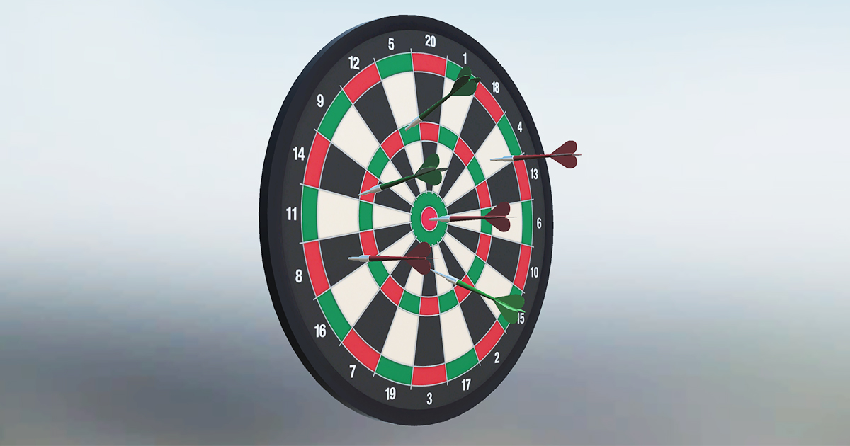 Darts Low Poly 3D 道具 Unity Asset Store
