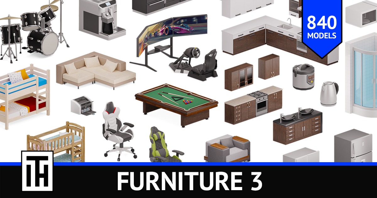 Furniture 3 3D Furniture Unity Asset Store