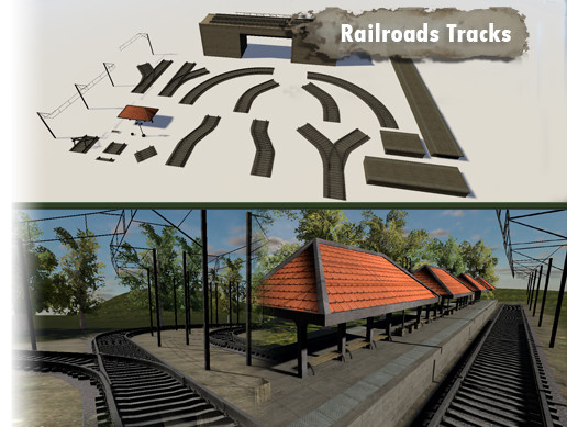 Railroad Tracks | 3D Roadways | Unity Asset Store