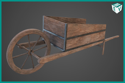 Wooden Cart 03 Wagon URP HDRP Textures