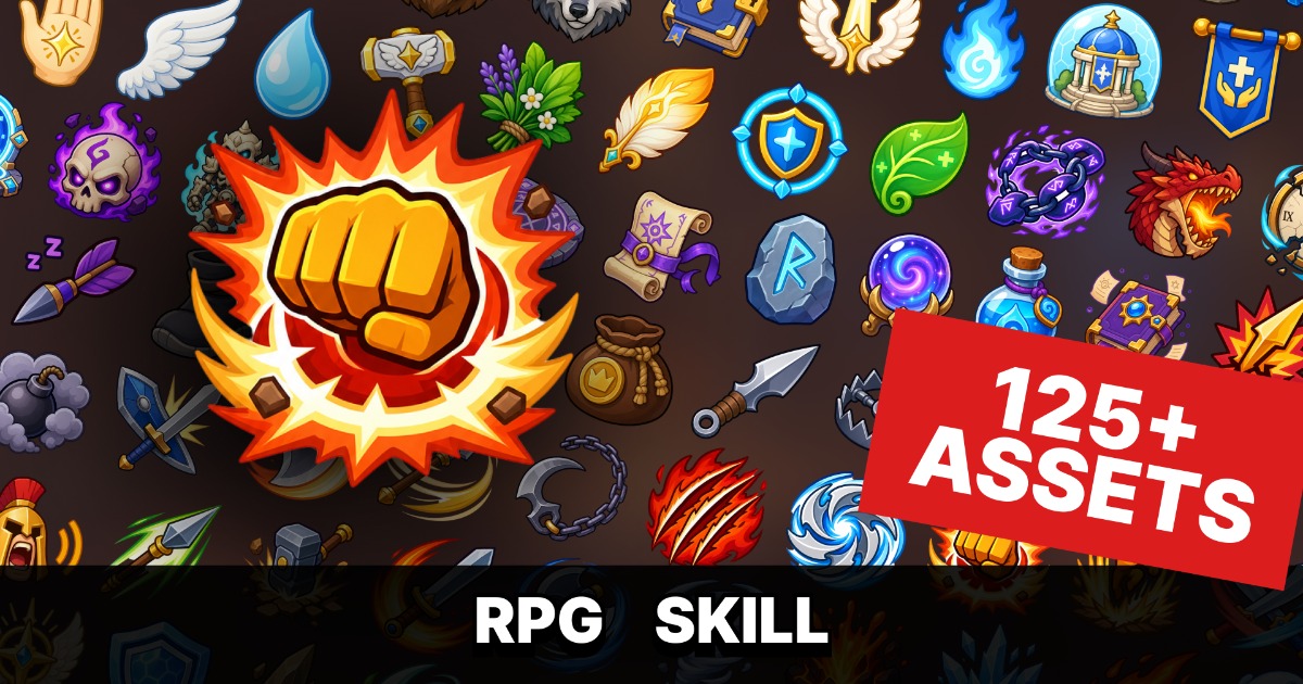 Fantasy RPG Skill and Combat Icons Pack for MMORPG and Mobile Games ...