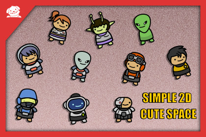 Simple Cute 2D Space Pack