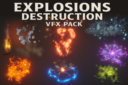 Explosion VFX Pack – Smoke, Debris, Fire (38 Effects)