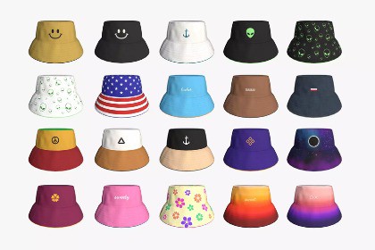 Bucket Hats - 20 Texture Variations