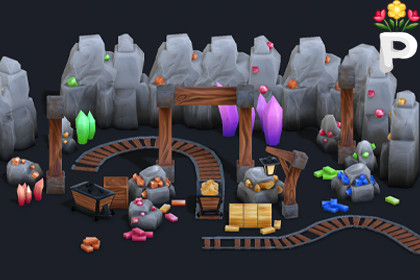 Hand-Painted Stylized Dungeon Props