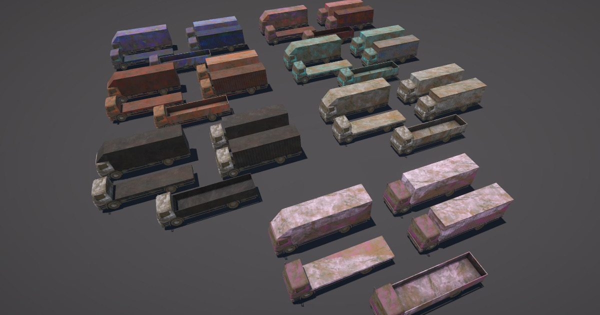 Abandoned Truck Pack | 3D Land | Unity Asset Store