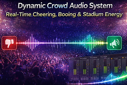 Dynamic Crowds Audio System Real-Time Cheering, Booing & Stadium Energy