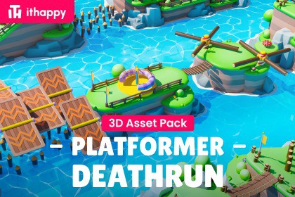 Platformer Deathrun - Low Poly 3D Models Pack