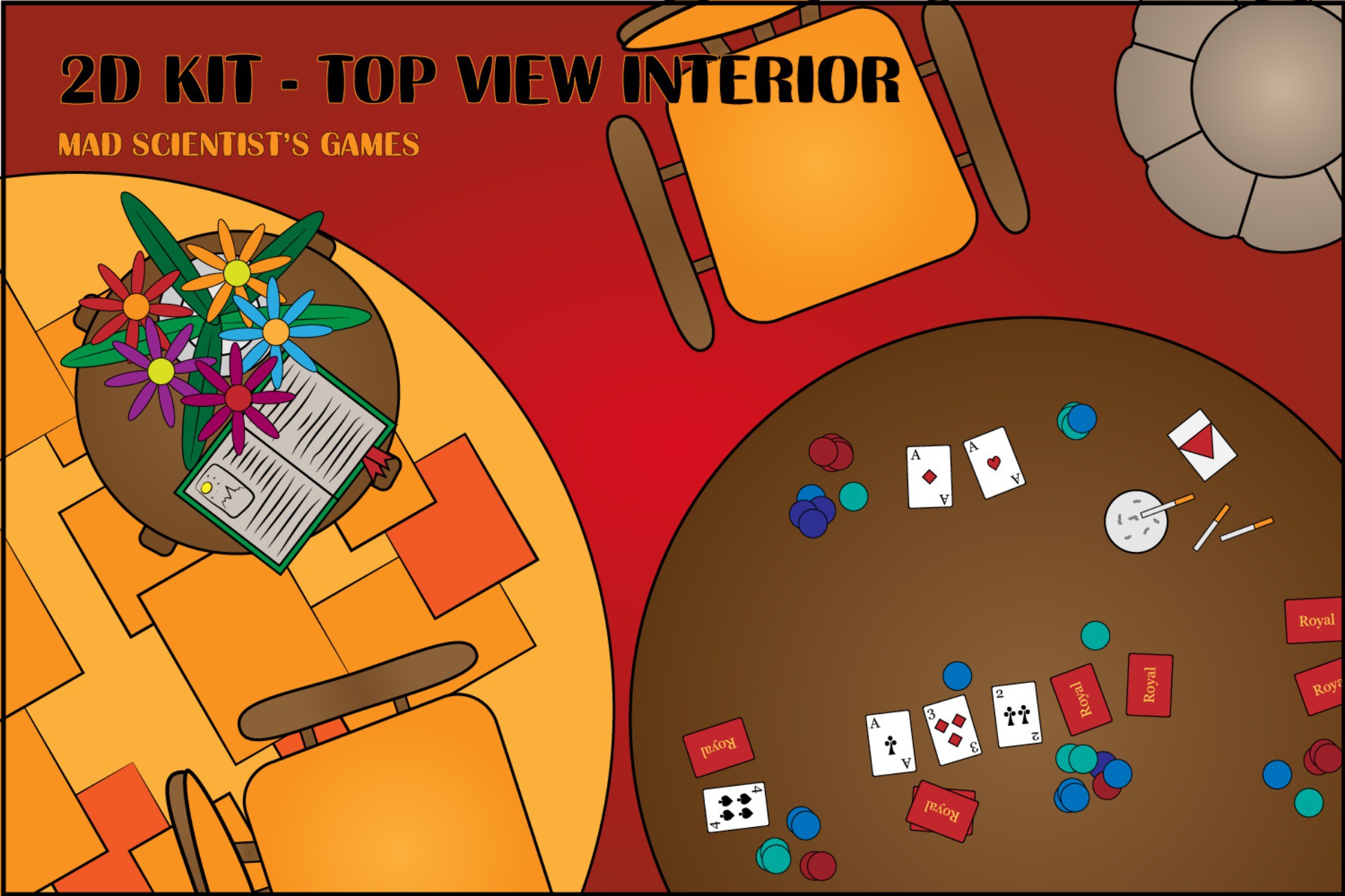 2D Kit - Top View Interior | 2D Environments | Unity Asset Store