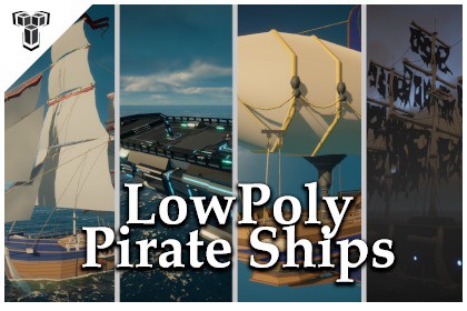 Low Poly Pirate Ships (Mobile Optimized) – Art by Yorakeys