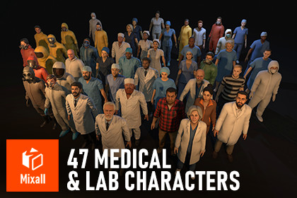 47 Medical & Lab Characters – Doctors, Patients, Scientists