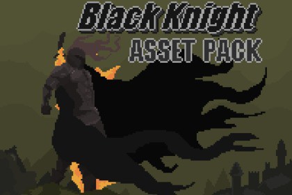 Free 2D Pixel Art Black Knight Pack