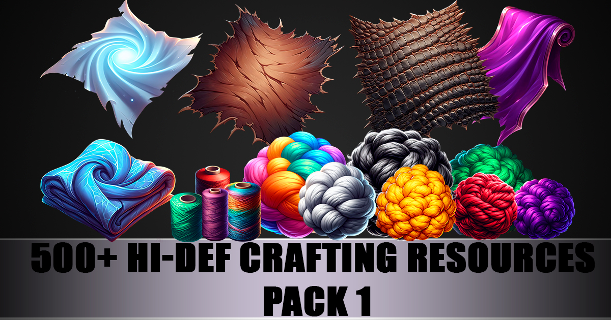 500+ Hi-Def Crafting Resources Sprites | 2D Icons | Unity Asset Store