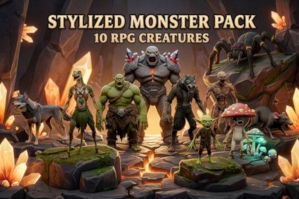 Stylized Monster Pack - 10 RPG Creatures