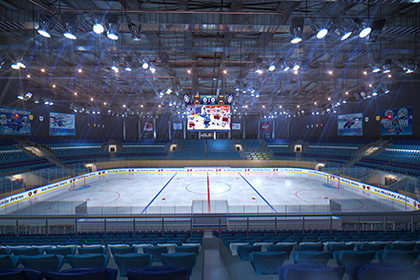 Modular Ice Hockey Arena Stadium Interior 3d Level