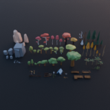 Low Poly Nature Pack -assets model