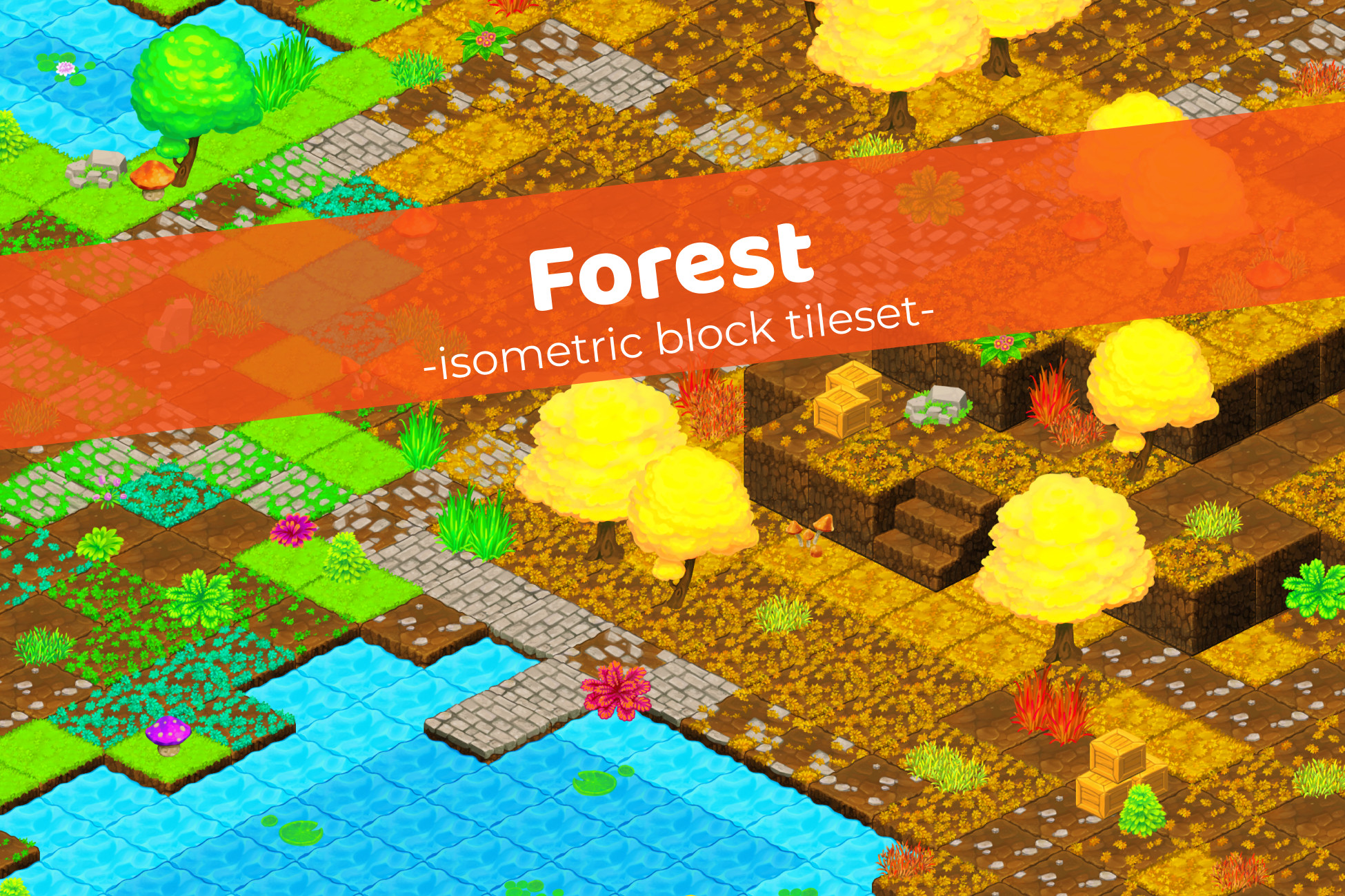 Forest - Isometric Block Tileset | 2D Environments | Unity Asset Store