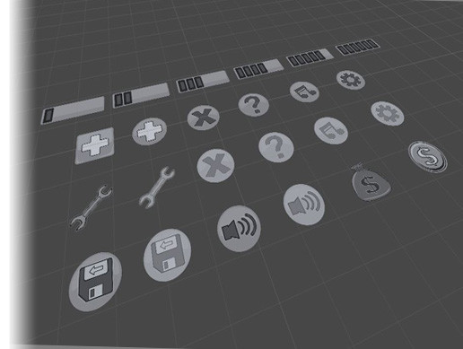 Basic Icon/UI sprites Set 2 of 2 | 2D Icons | Unity Asset Store