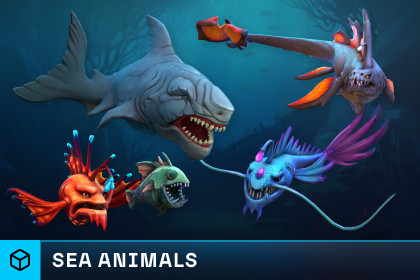 Stylized Sea Animals Pack #1