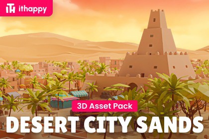 Desert City Sands - Low Poly 3D Models Pack