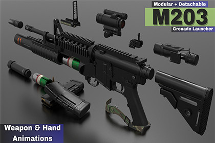 M203 Grenade Launcher (Fps-Tps)