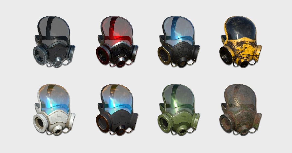 Unity Riser Gas Mask Sci-Fi Gas Mask - 08 Texture Variations | Props | Unity Asset Store