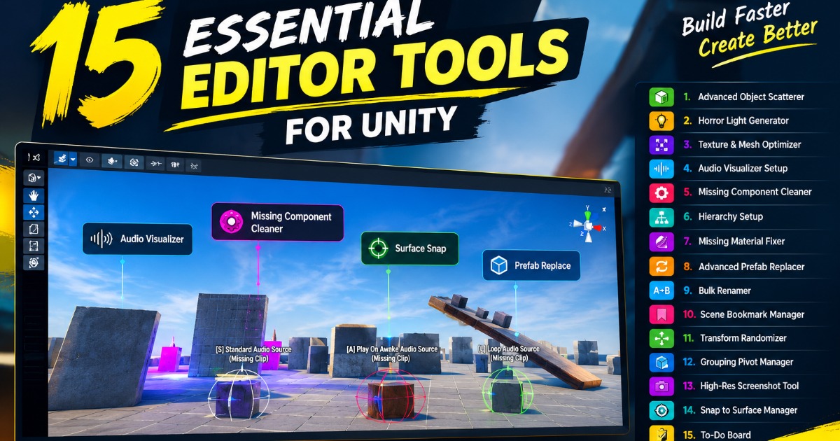 15 Essential Editor Tools for Unity | Utilities Tools | Unity Asset Store