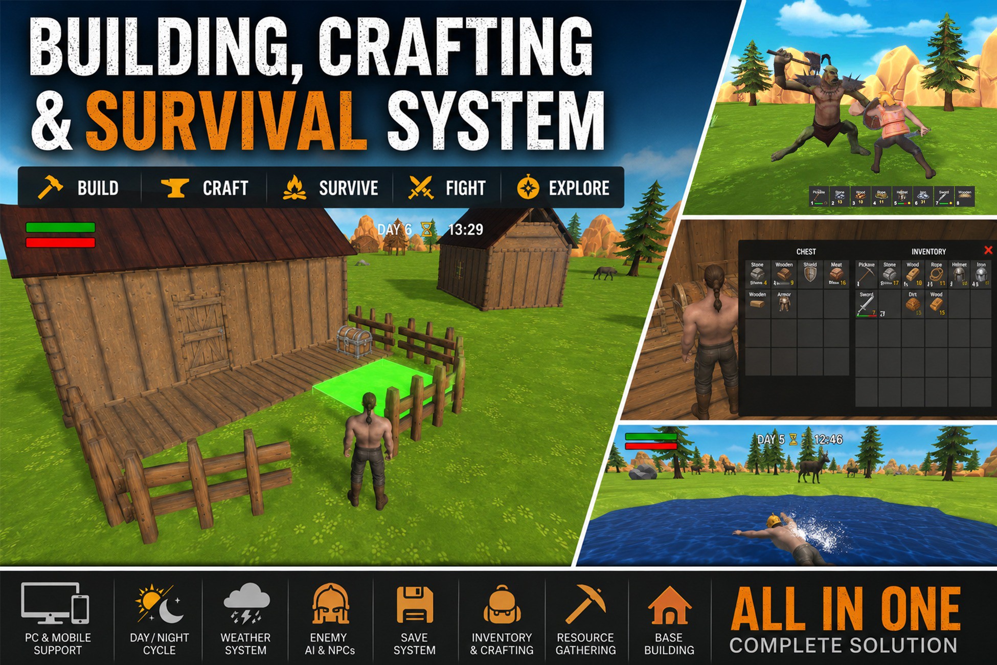 Complete Building, Survival & Crafting Game Kit