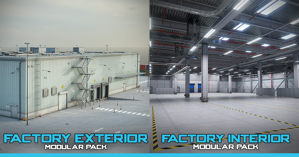 Factory Interior + Factory Exterior - BUNDLE | 3D Props | Unity Asset Store