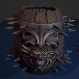 4 Dark Fantasy Destructible Barrels