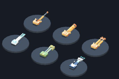 Stylized Vehicle Weapons - 6 Free Starter Models