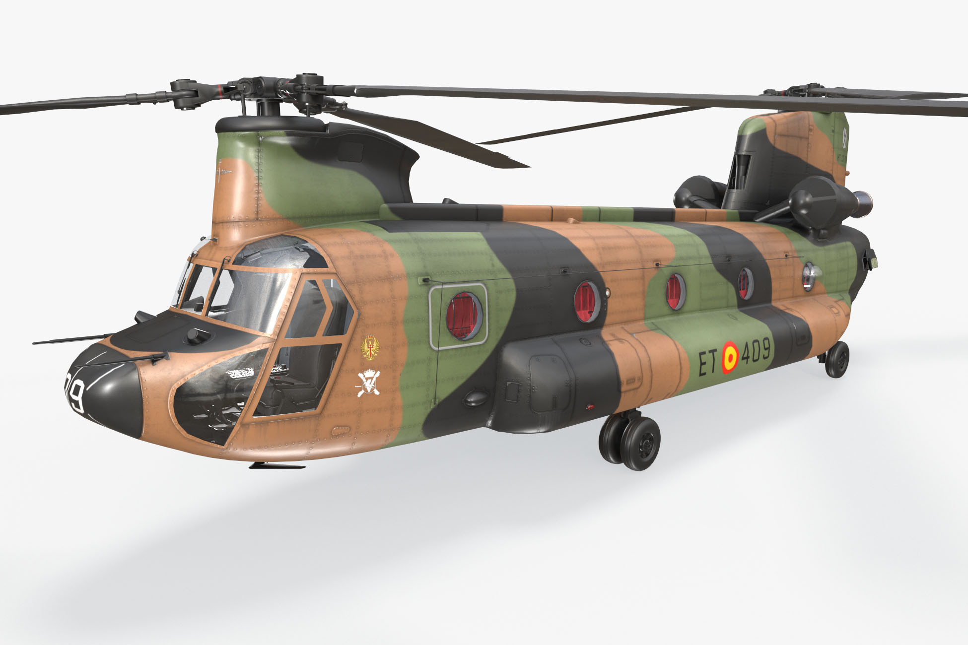 CH-47D Chinook Spanish Army Static | 3D Air | Unity Asset Store