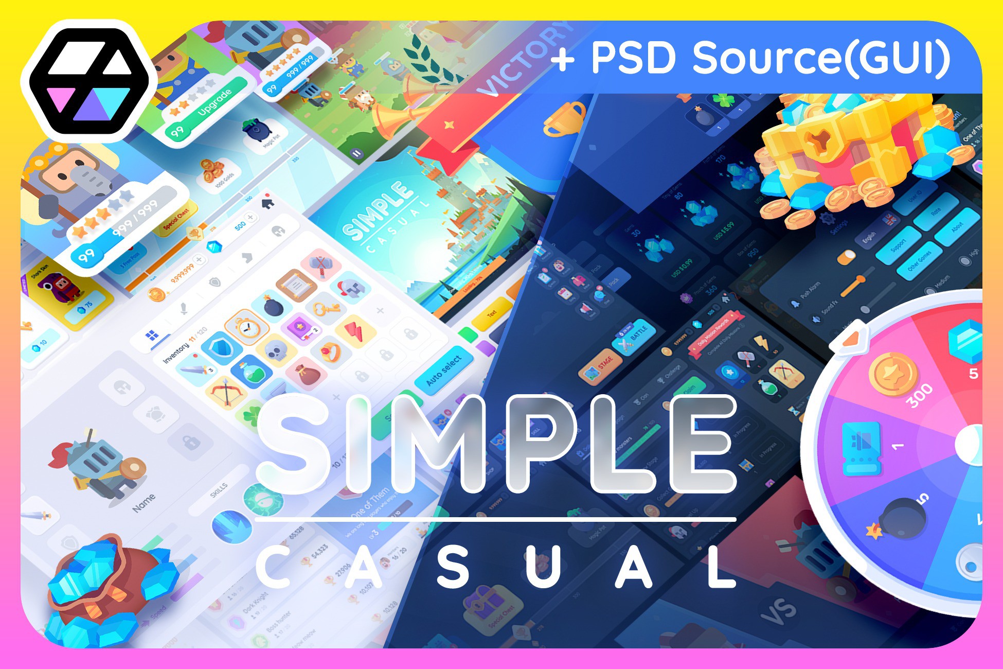 GUI Pro - Simple Casual(+PSD) | 2D GUI | Unity Asset Store