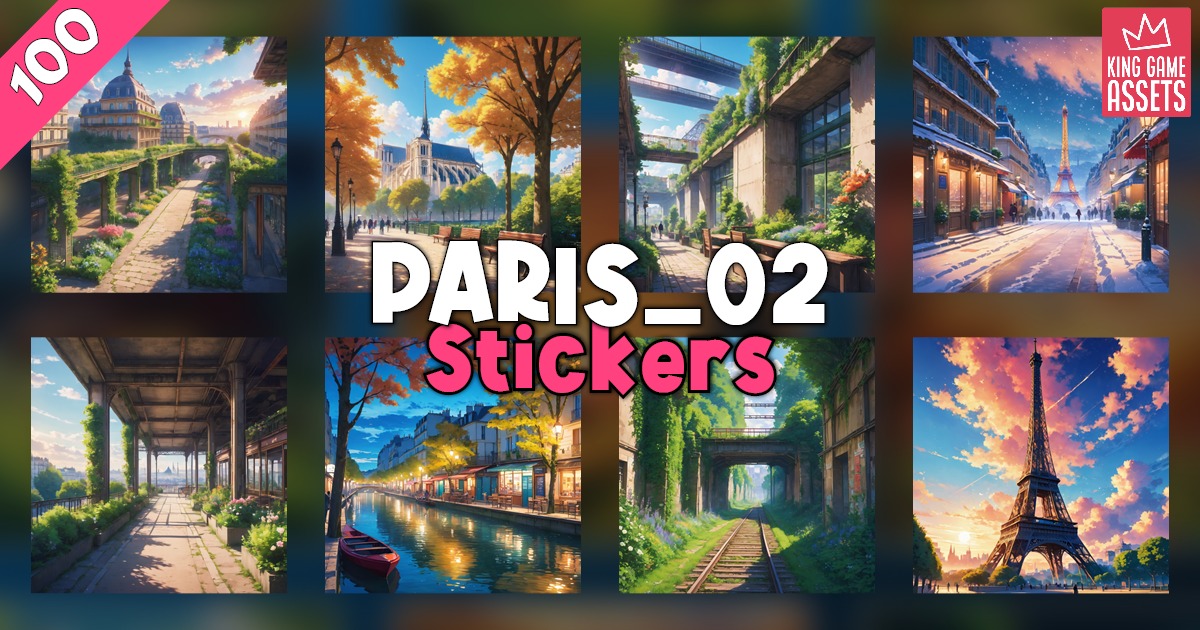 Transparent Unity Stickers Paris 02 Stickers | 2D Icons | Unity Asset Store