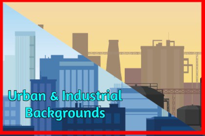 Urban & Industrial Vector Backgrounds – Modular Environment Pac