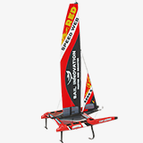 Yacht Hydrofoil Sailing Boat 02 Black URP HDRP Textures