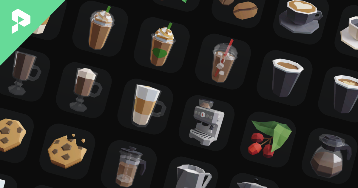 Coffee Assets Unity Low Poly Coffee Icons | 2D Icons | Unity Asset Store