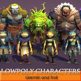 LowpolyCharacters_Gremlin and Troll